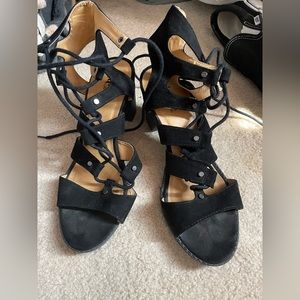 Black strappy sandals